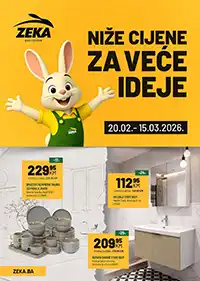 Zeka akcija Niže cijene za veće ideje katalog sniženja do 15. marta 2026 posuđe bijela tehnika alat